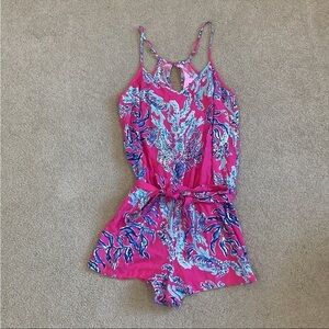 Dusk Lilly Pulitzer Romper in Capri Pink Samba in size xs